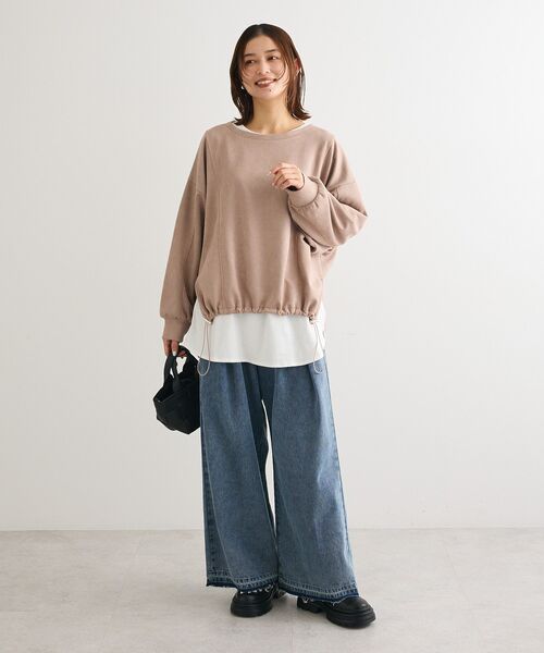 Green　Parks（グリーンパークス）の「【WEB限定】裾ラウンドホワイトインナー（Tシャツ/カットソー・レディース・オフホワイト・MEDIUM/LARGE）」の7枚目の写真