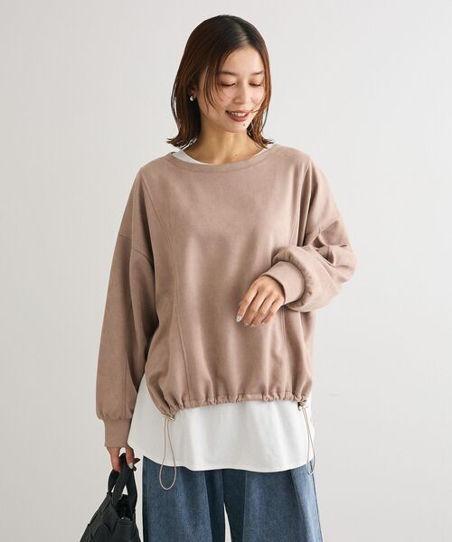 Green　Parks（グリーンパークス）の「【WEB限定】裾ラウンドホワイトインナー（Tシャツ/カットソー・レディース・オフホワイト・MEDIUM/LARGE）」の8枚目の写真