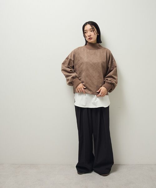 Green　Parks（グリーンパークス）の「【WEB限定】裾ラウンドホワイトインナー（Tシャツ/カットソー・レディース・オフホワイト・MEDIUM/LARGE）」の9枚目の写真