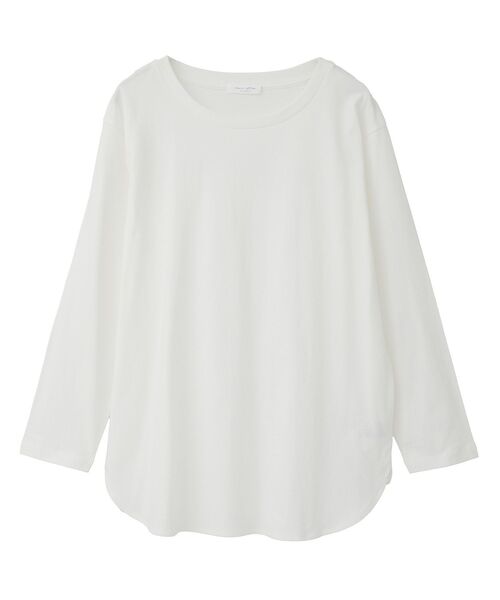 Green　Parks（グリーンパークス）の「【WEB限定】裾ラウンドホワイトインナー（Tシャツ/カットソー・レディース・オフホワイト・MEDIUM/LARGE）」の16枚目の写真