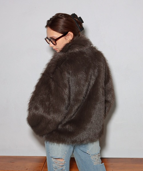 セール】ダブルジップロング丈ファーコート（その他アウター