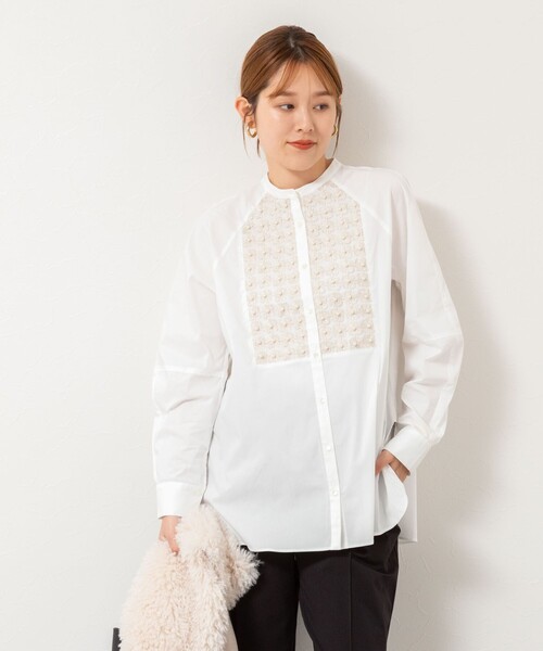 NOLLEY’S(ノーリーズ)の「【SOI-MeME/ソワメム】パールラメレースブラウス(シャツ/ブラウス・レディース・ブラック/キナリ・38)」の13枚目の写真