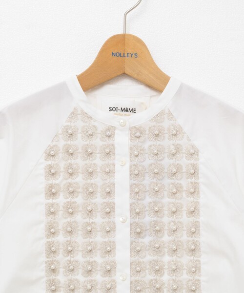 NOLLEY’S(ノーリーズ)の「【SOI-MeME/ソワメム】パールラメレースブラウス(シャツ/ブラウス・レディース・ブラック/キナリ・38)」の19枚目の写真