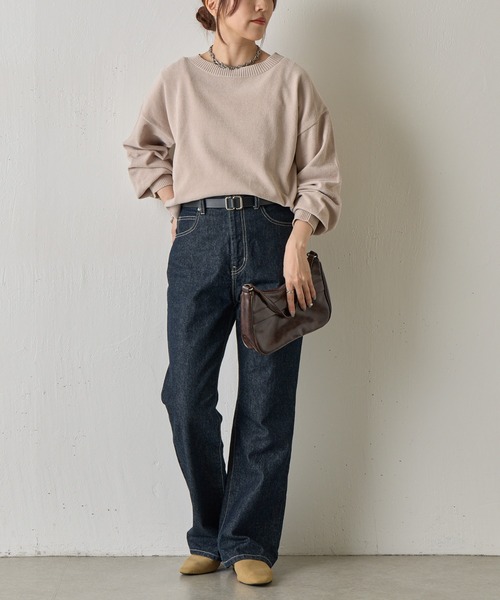 COLONY 2139（コロニートゥーワンスリーナイン）の「ベロアモールクループルオーバー（ニット/セーター・レディース・ブラック/レッド/グレー/ブルー/ベージュ・FREE）」の14枚目の写真