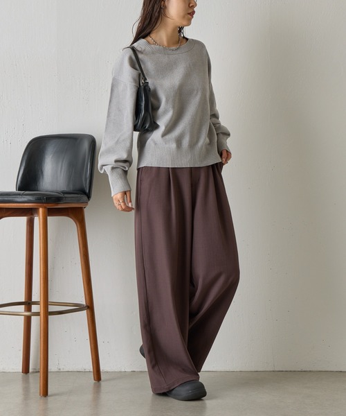 COLONY 2139（コロニートゥーワンスリーナイン）の「ベロアモールクループルオーバー（ニット/セーター・レディース・ブラック/レッド/グレー/ブルー/ベージュ・FREE）」の7枚目の写真