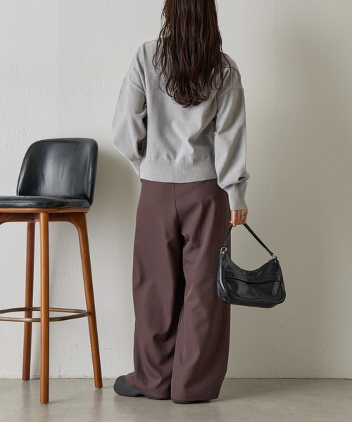 COLONY 2139（コロニートゥーワンスリーナイン）の「ベロアモールクループルオーバー（ニット/セーター・レディース・ブラック/レッド/グレー/ブルー/ベージュ・FREE）」の8枚目の写真