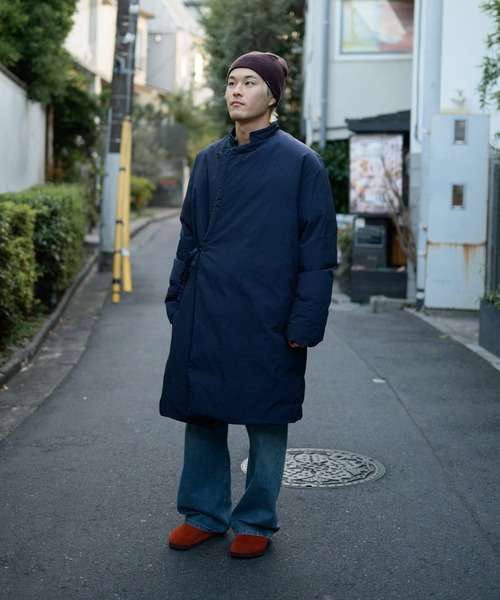 Snow Peak（スノーピーク）の「Snow Peak / Garment Dyed Down Coat ガーメントダイダウンコート（ダウンジャケット/コート・メンズ・ネイビー/ブラック・S/M/L/XL/1）」の17枚目の写真