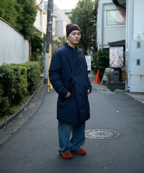 Snow Peak（スノーピーク）の「Snow Peak / Garment Dyed Down Coat ガーメントダイダウンコート（ダウンジャケット/コート・メンズ・ネイビー/ブラック・S/M/L/XL/1）」の16枚目の写真