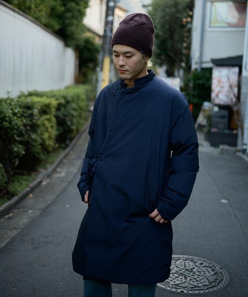 Snow Peak（スノーピーク）の「Snow Peak / Garment Dyed Down Coat ガーメントダイダウンコート（ダウンジャケット/コート・メンズ・ネイビー/ブラック・S/M/L/XL/1）」の18枚目の写真