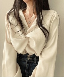 semuse（セミューズ）の「ツイストVネックブラウス（シャツ/ブラウス）」