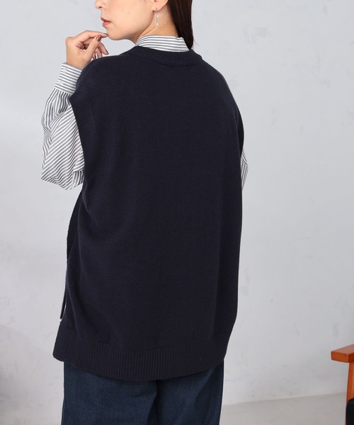 GALLORIA ギャローリア ツイードペプラムジレ LL フィルムツイード