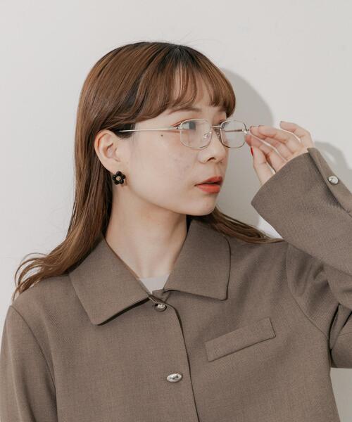 SMELLY(スメリー)の「メタルスクエアダテメガネ(メガネ・レディース・シルバー/ゴールド・-)」の4枚目の写真