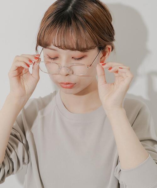 SMELLY(スメリー)の「メタルスクエアダテメガネ(メガネ・レディース・シルバー/ゴールド・-)」の12枚目の写真