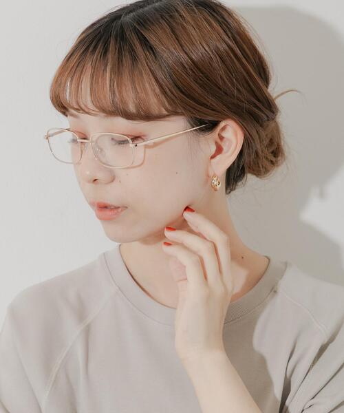 SMELLY(スメリー)の「メタルスクエアダテメガネ(メガネ・レディース・シルバー/ゴールド・-)」の13枚目の写真