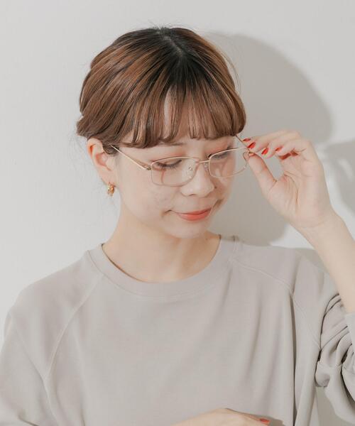 SMELLY(スメリー)の「メタルスクエアダテメガネ(メガネ・レディース・シルバー/ゴールド・-)」の14枚目の写真