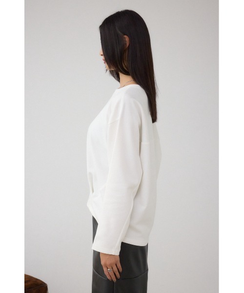 AZUL by moussy(アズールバイマウジー)の「コクーンカットロングスリーブトップス(Tシャツ/カットソー・レディース・オフホワイト/チャコールグレー/ブラック/ブラウン・FREE)」の16枚目の写真