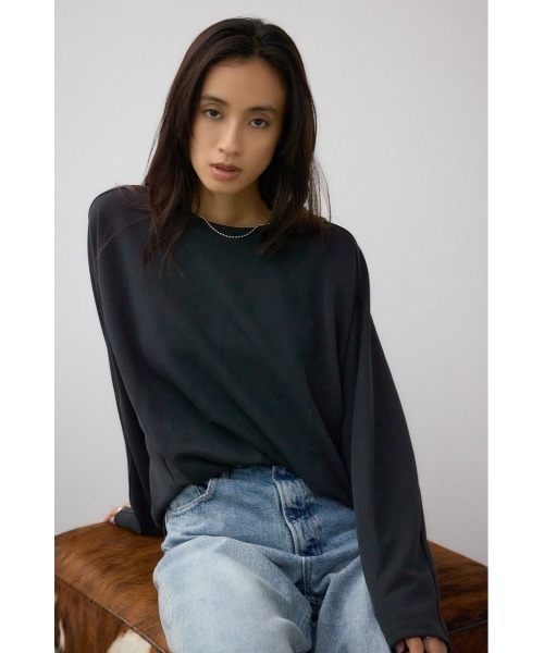 セール】コクーンカットロングスリーブトップス（Tシャツ/カットソー