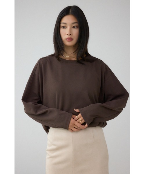 セール】コクーンカットロングスリーブトップス（Tシャツ/カットソー