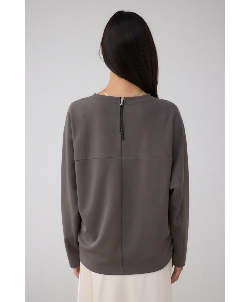 AZUL by moussy(アズールバイマウジー)の「コクーンカットロングスリーブトップス(Tシャツ/カットソー・レディース・オフホワイト/チャコールグレー/ブラック/ブラウン・FREE)」の5枚目の写真