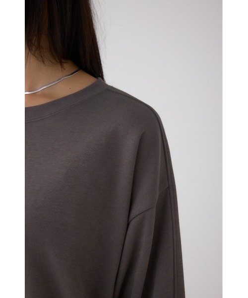 AZUL by moussy(アズールバイマウジー)の「コクーンカットロングスリーブトップス(Tシャツ/カットソー・レディース・オフホワイト/チャコールグレー/ブラック/ブラウン・FREE)」の8枚目の写真
