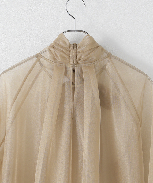 ブライトオーガンジーボウタイブラウス（シャツ/ブラウス）｜NOBLE