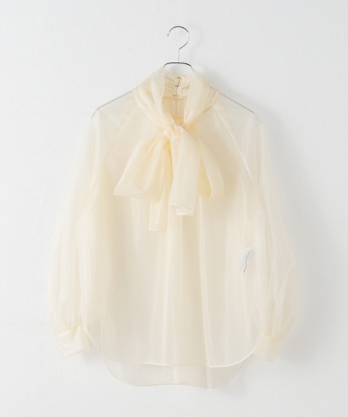 ブライトオーガンジーボウタイブラウス（シャツ/ブラウス