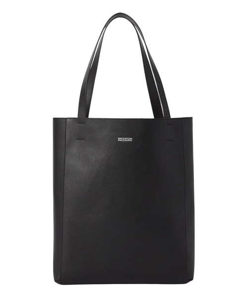 MACKINTOSH PHILOSOPHY(マッキントッシュ フィロソフィー)の「シンセティックシュリンクレザー バーチカルトート(トートバッグ・メンズ・ブラック/グレー系その他2・FREE)」の1枚目の写真