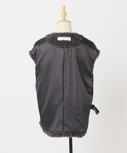 JOURNAL STANDARD（ジャーナルスタンダード）の「Sheep Like Fur クルーネックベスト（その他アウター・レディース・ブラウン/グレー・FREE）」の8枚目の写真