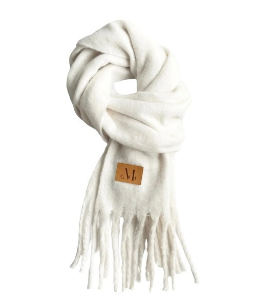 MUCENT（ムセント）の「◇MUCENT◇ブランド直輸入正規品/MUCENT シグネチャー マフラー MUCENT SIGNATURE MUFFLER（マフラー・レディース・アイボリー/ブルー系その他/ピンク/ブルー/ミント/グリーン系その他/グリーン/ピンク系その他/ライトブルー/カーキ/ブラック/グレー・FREE）」の13枚目の写真