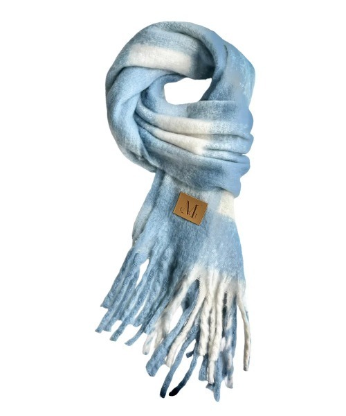 MUCENT（ムセント）の「◇MUCENT◇ブランド直輸入正規品/MUCENT シグネチャー マフラー MUCENT SIGNATURE MUFFLER（マフラー・レディース・アイボリー/ブルー系その他/ピンク/ブルー/ミント/グリーン系その他/グリーン/ピンク系その他/ライトブルー/カーキ/ブラック/グレー・FREE）」の16枚目の写真