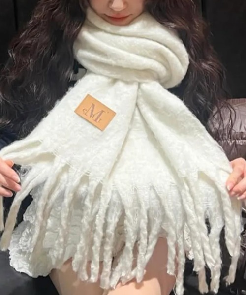 MUCENT（ムセント）の「◇MUCENT◇ブランド直輸入正規品/MUCENT シグネチャー マフラー MUCENT SIGNATURE MUFFLER（マフラー・レディース・アイボリー/ブルー系その他/ピンク/ブルー/ミント/グリーン系その他/グリーン/ピンク系その他/ライトブルー/カーキ/ブラック/グレー・FREE）」の22枚目の写真