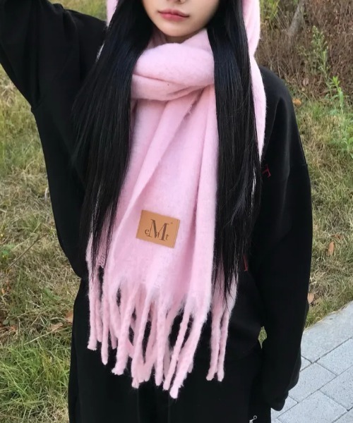 MUCENT（ムセント）の「◇MUCENT◇ブランド直輸入正規品/MUCENT シグネチャー マフラー MUCENT SIGNATURE MUFFLER（マフラー・レディース・アイボリー/ブルー系その他/ピンク/ブルー/ミント/グリーン系その他/グリーン/ピンク系その他/ライトブルー/カーキ/ブラック/グレー・FREE）」の20枚目の写真