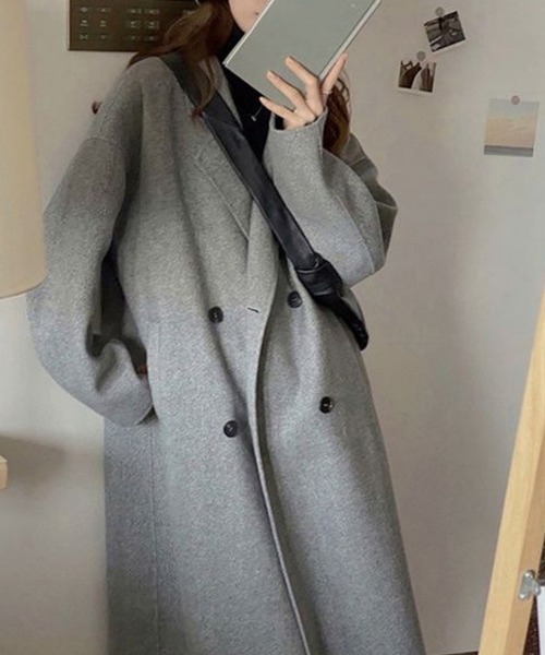 SallyLunn(サリーラン)の「テーラードロングコート(その他アウター・レディース・アイボリー/ブラック/グレー・MEDIUM/LARGE)」の6枚目の写真