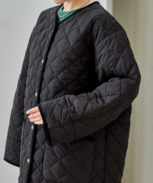 セール】PRIMALOFT ダイヤキルト ノーカラーコート/プリマロフトミドル