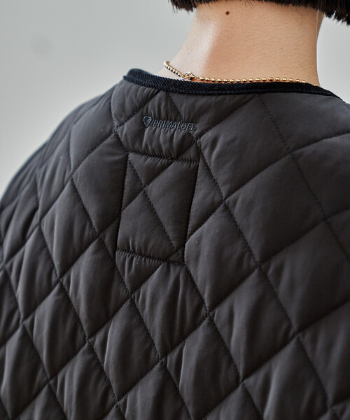 FREAK'S STORE(フリークスストア)の「PRIMALOFT ダイヤキルト ノーカラーコート/プリマロフトミドル丈コート(その他アウター・レディース・オリーブ/ブラック/ブラウン・フリ-)」の20枚目の写真