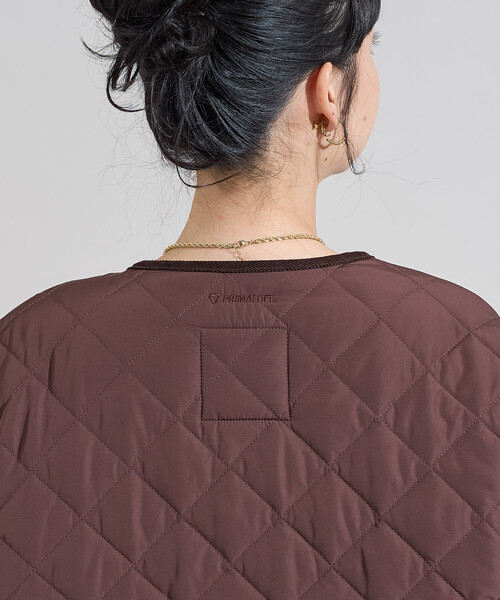 FREAK'S STORE(フリークスストア)の「PRIMALOFT ダイヤキルト ノーカラーコート/プリマロフトミドル丈コート(その他アウター・レディース・オリーブ/ブラック/ブラウン・フリ-)」の5枚目の写真