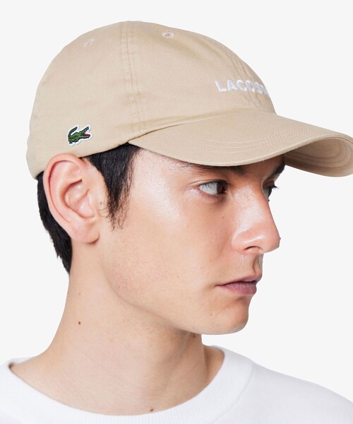 LACOSTE（ラコステ）の「ウォッシュドツイルローキャップ（キャップ・メンズ・ベージュ/ブラック・58cm）」の12枚目の写真