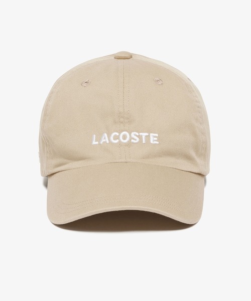 LACOSTE（ラコステ）の「ウォッシュドツイルローキャップ（キャップ・メンズ・ベージュ/ブラック・58cm）」の9枚目の写真