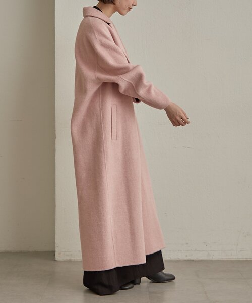 Omekashi（オメカシ）の「ウールリバーロングコート（その他アウター・レディース・ピンク/チャコールグレー・FREE）」の6枚目の写真