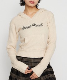JACQUARD HOODIE KNIT トップス