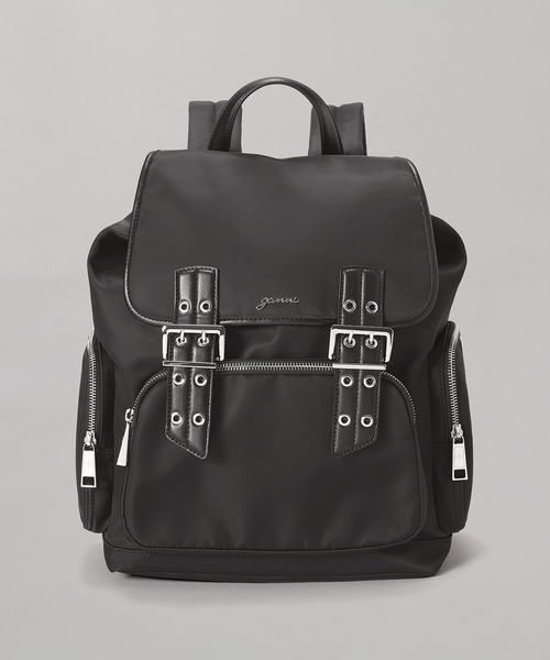 GANNI（ガニー）の「GANNI Bucky Backpack A6526（バックパック/リュック・レディース・ブラック・ONE SIZE）」の1枚目の写真