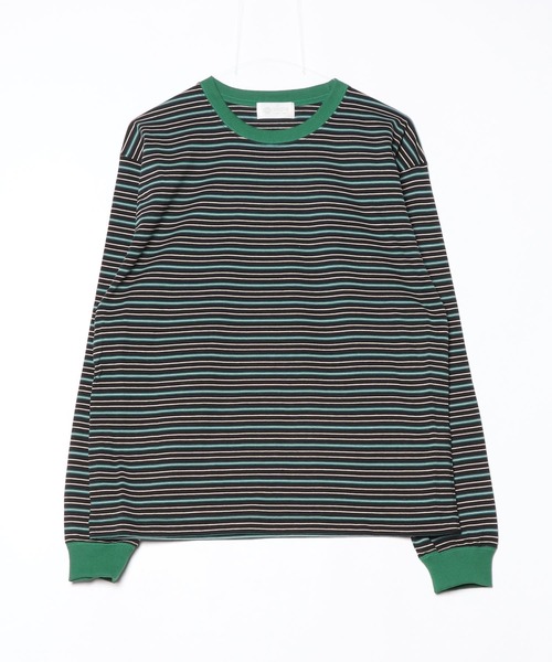 セール】SOGLIA/ソリア OPEN END MULTI BORDER L/S TEE ボーダーT（T