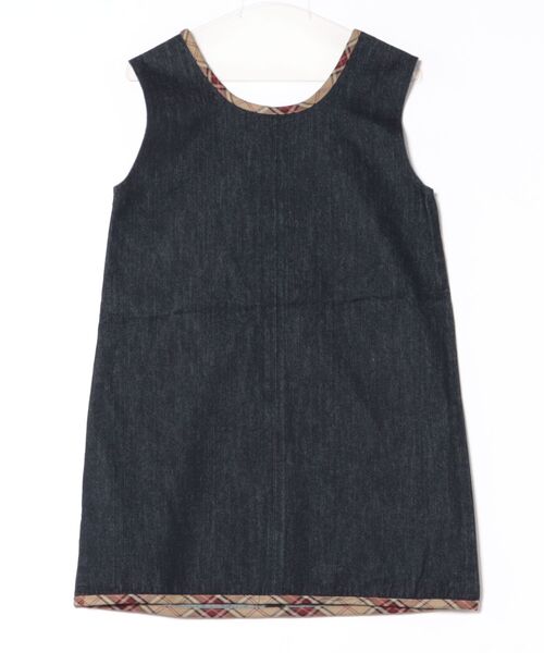 TINA：JOJUN（ティーナジョジュン）の「チェック ドッキング ミニジャンスカ TINA：JOJUN（ジャンパースカート・レディース・インディゴブルー/アイボリー・M）」の10枚目の写真