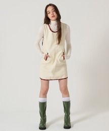 TINA：JOJUN | チェック ドッキング ミニジャンスカ TINA：JOJUN(ジャンパースカート)