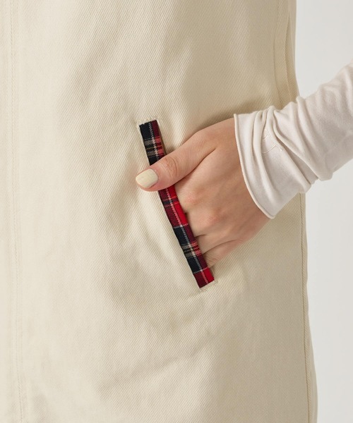 TINA：JOJUN（ティーナジョジュン）の「チェック ドッキング ミニジャンスカ TINA：JOJUN（ジャンパースカート・レディース・インディゴブルー/アイボリー・M）」の5枚目の写真