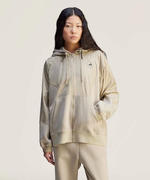 adidas by Stella McCartney マテリアルミックス フルジップフーディー