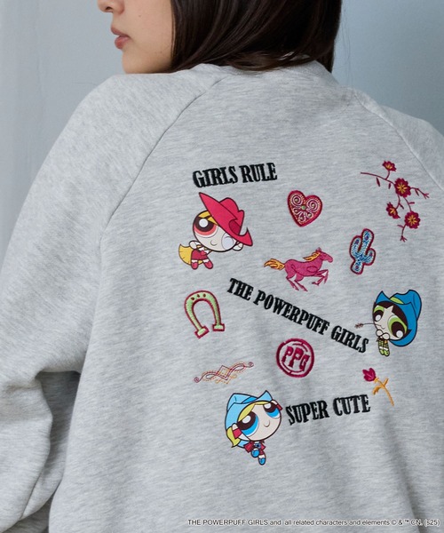THE POWERPUFF GIRLS】別注 パワーパフ ガールズ グラフィック刺繍