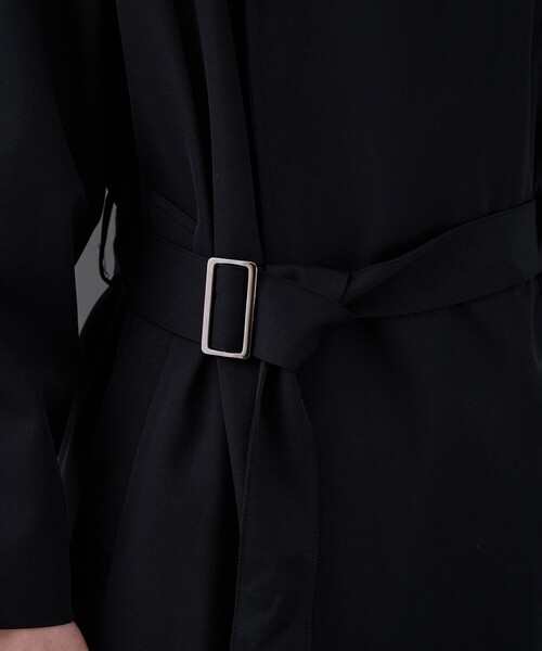 UNITED TOKYO(ユナイテッドトウキョウ)の「CLEAR WOOL タイロッケンコート(トレンチコート・メンズ・ブラック/ダークグレー・1/2)」の18枚目の写真