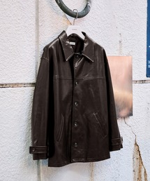 Jieda（ジエダ）の「【Jieda】別注 FAKE LEATHER CAR COAT（カバーオール）」