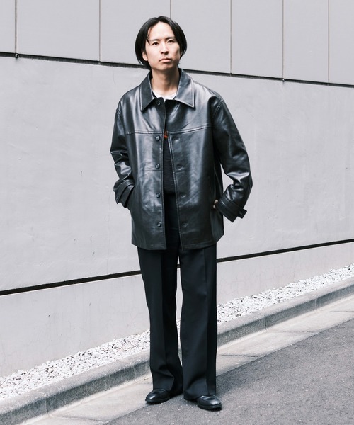 Jieda】別注 FAKE LEATHER CAR COAT（カバーオール）｜Jieda（ジエダ